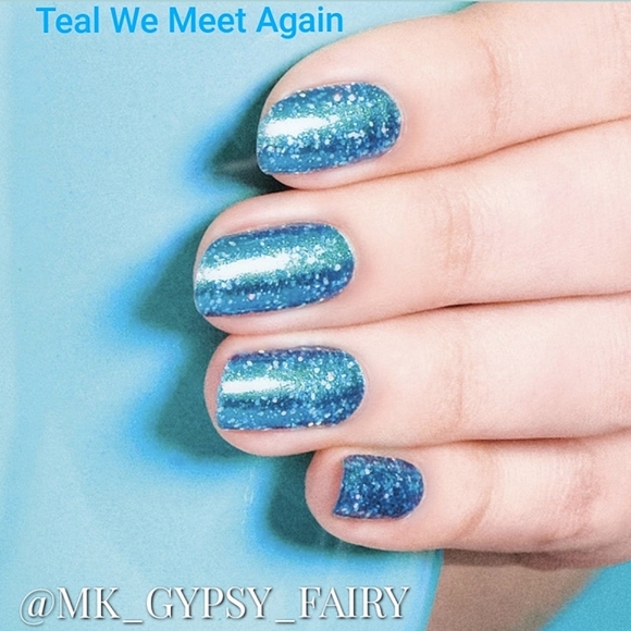 Costa Rica Escape + Teal We Meet Again Color Street Nail Polish Strips Manicure - Picture 10 of 12